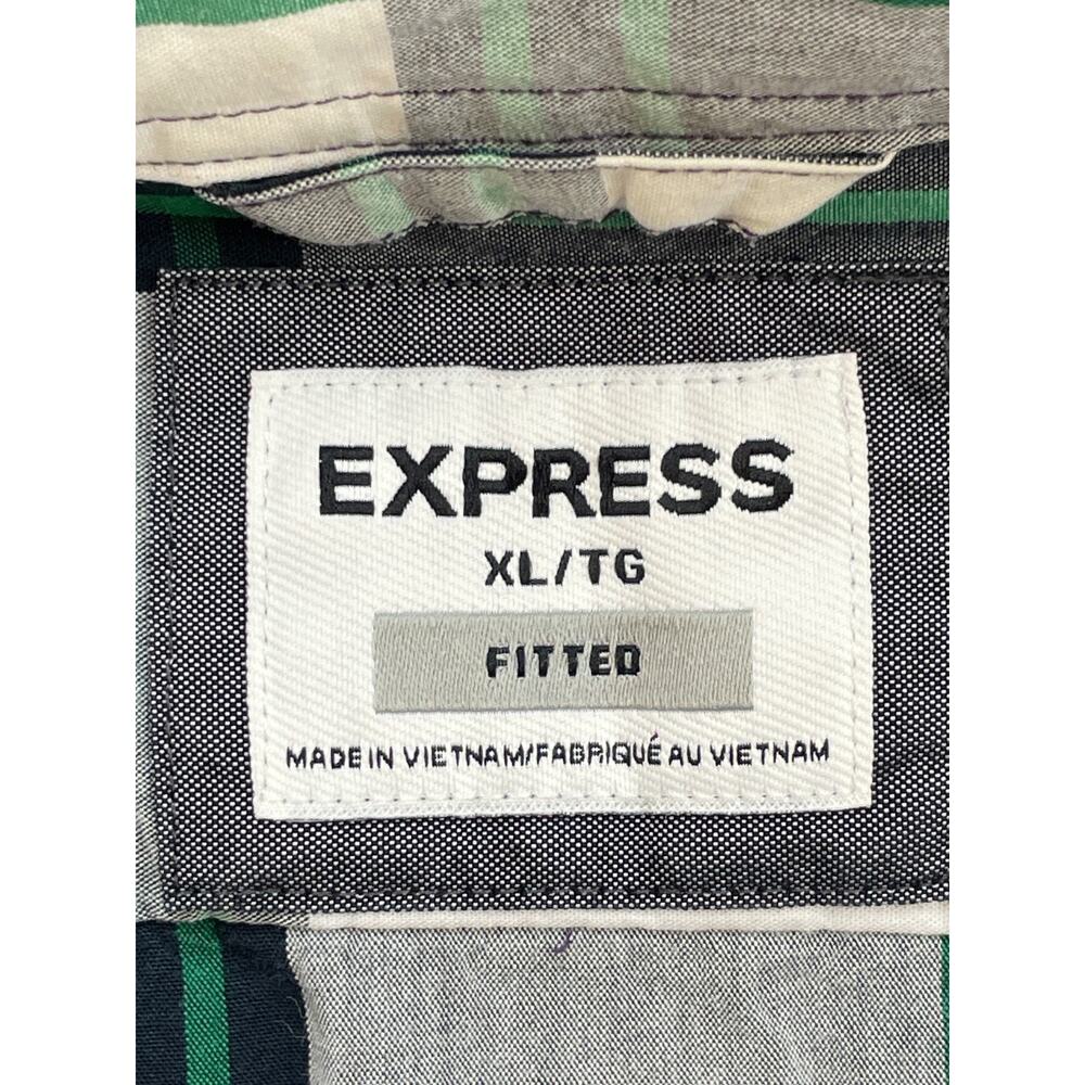 Express Shirt Mens XL‎ Plaid 100% Cotton Long Sleeve Button Down - Picture 4 of 8
